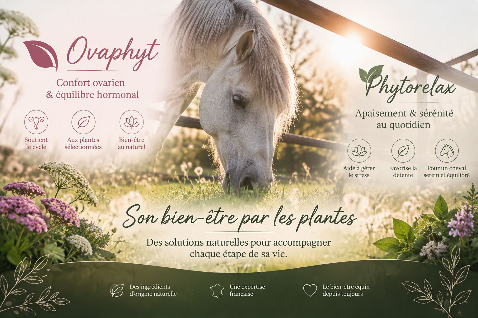 Equitop, aliments complémentaires pour chevaux.